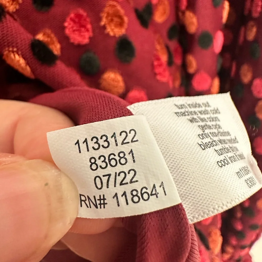 Lane Bryant Classic Peplum Burnout Dot Top